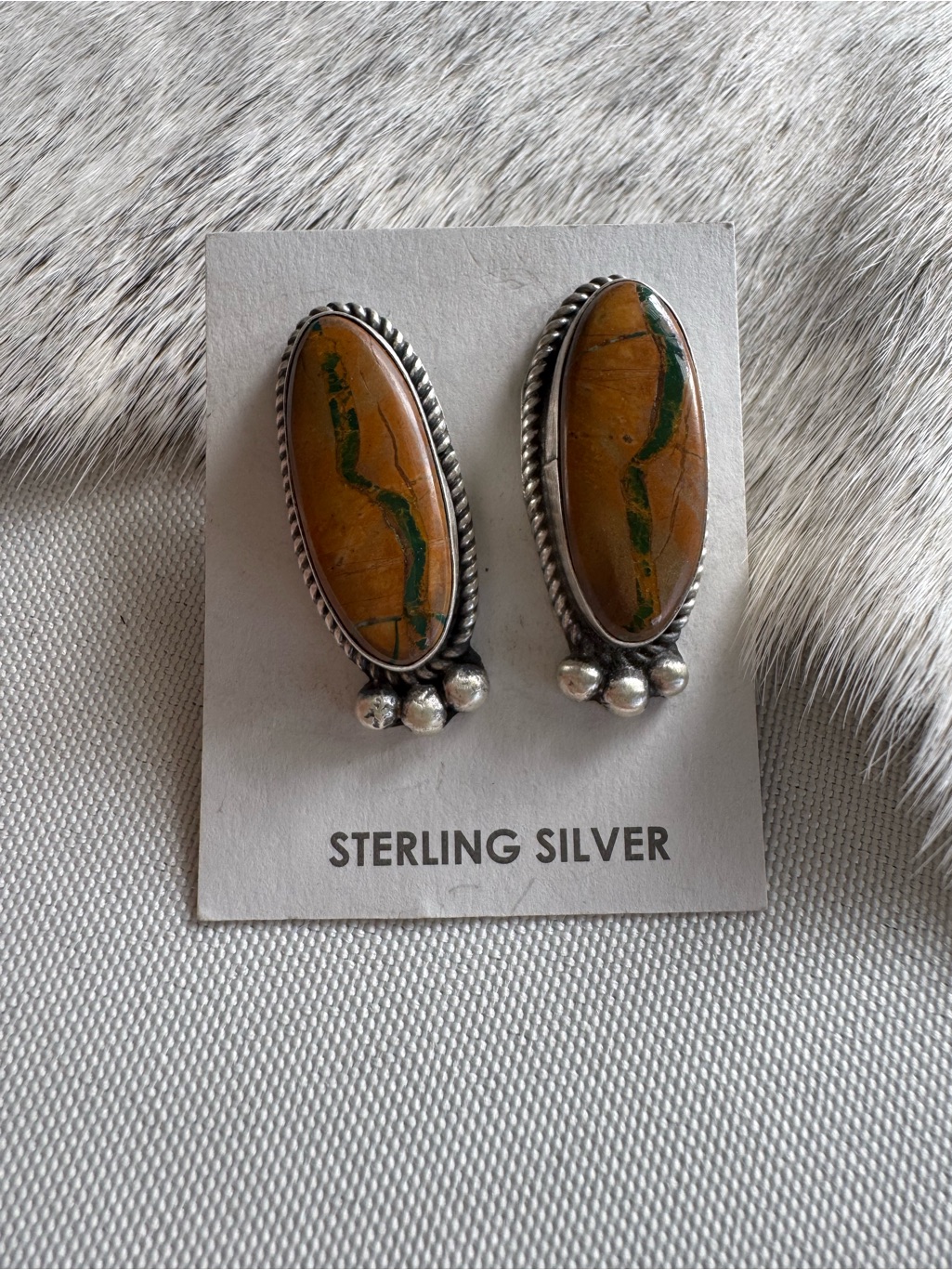 Native American Royston Ribbon Stud Earrings